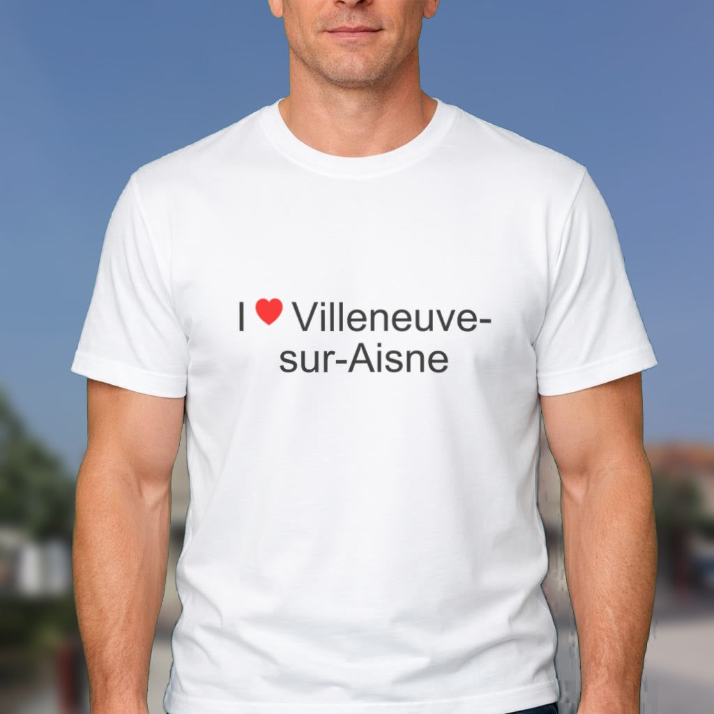 T-shirt I love Villeneuve-sur-Aisne porté