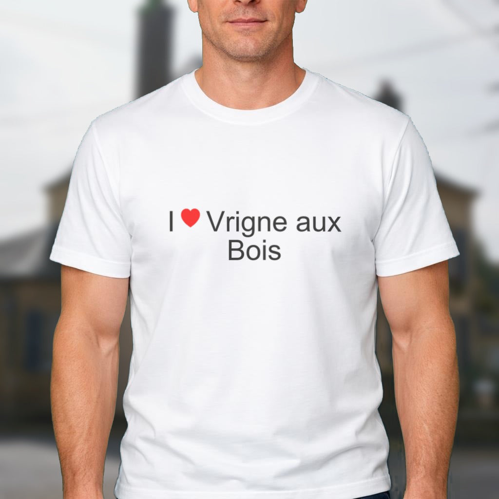 T-shirt I love Vrigne aux Bois porté
