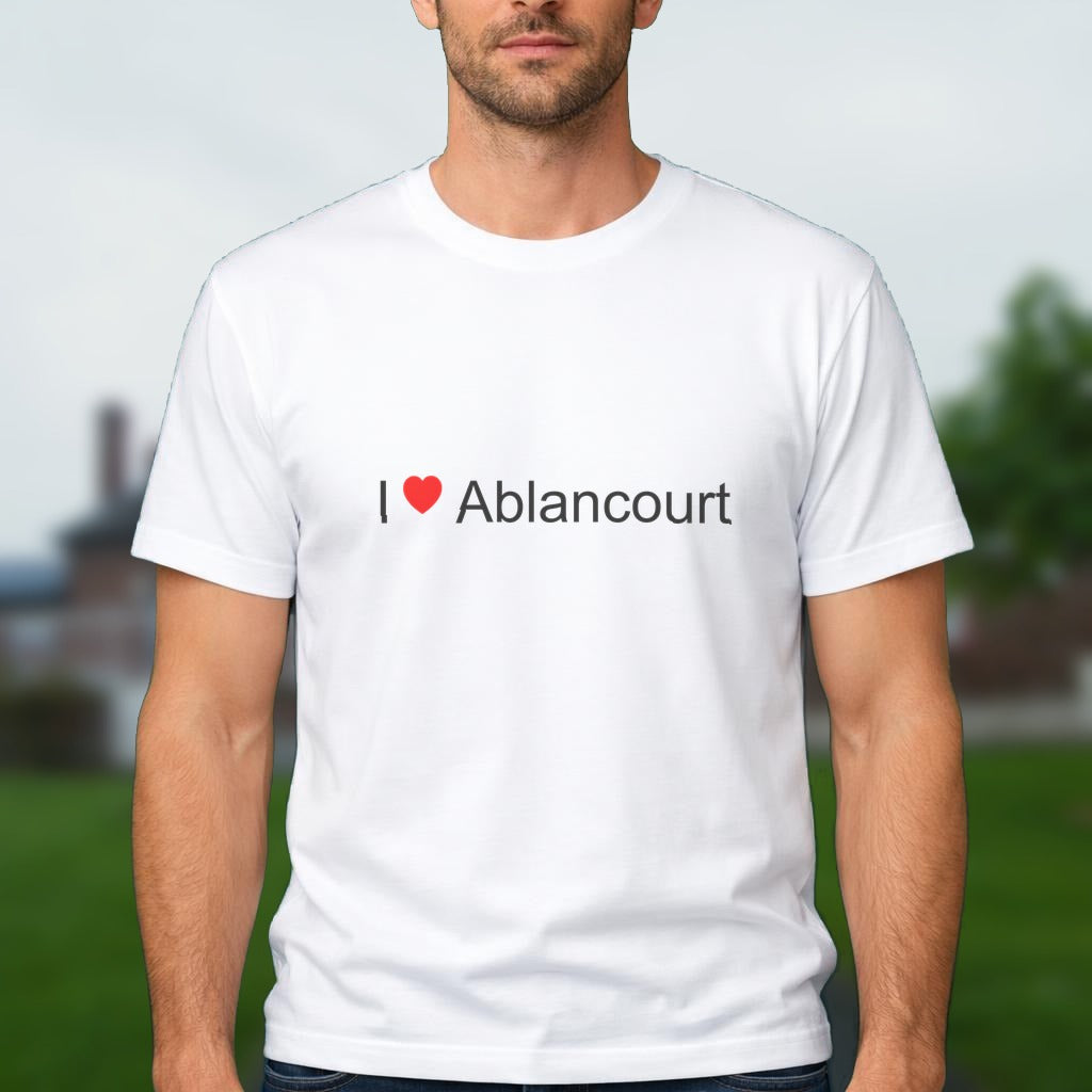 T-shirt I love Ablancourt - cadeau souvenir Marne | Citeeshirt
