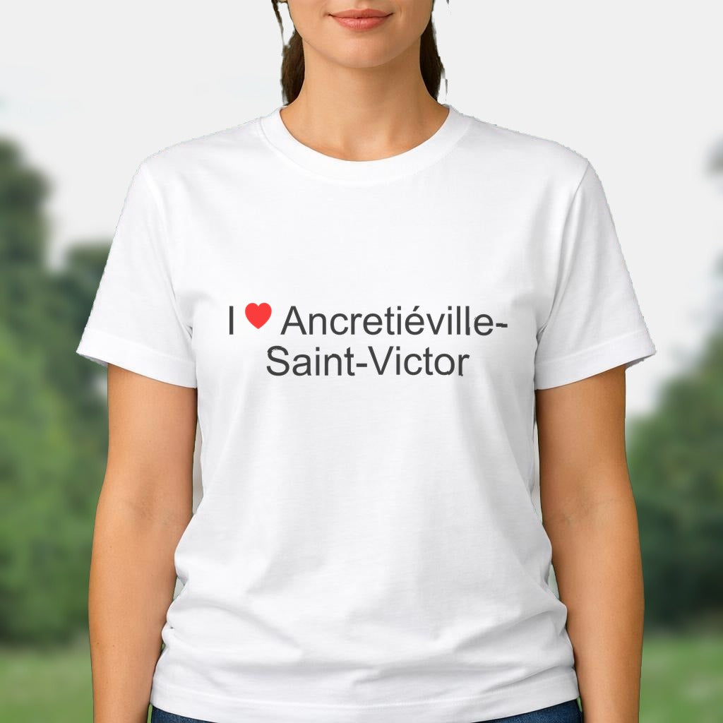 T-shirt I love ancretiéville-saint-victor