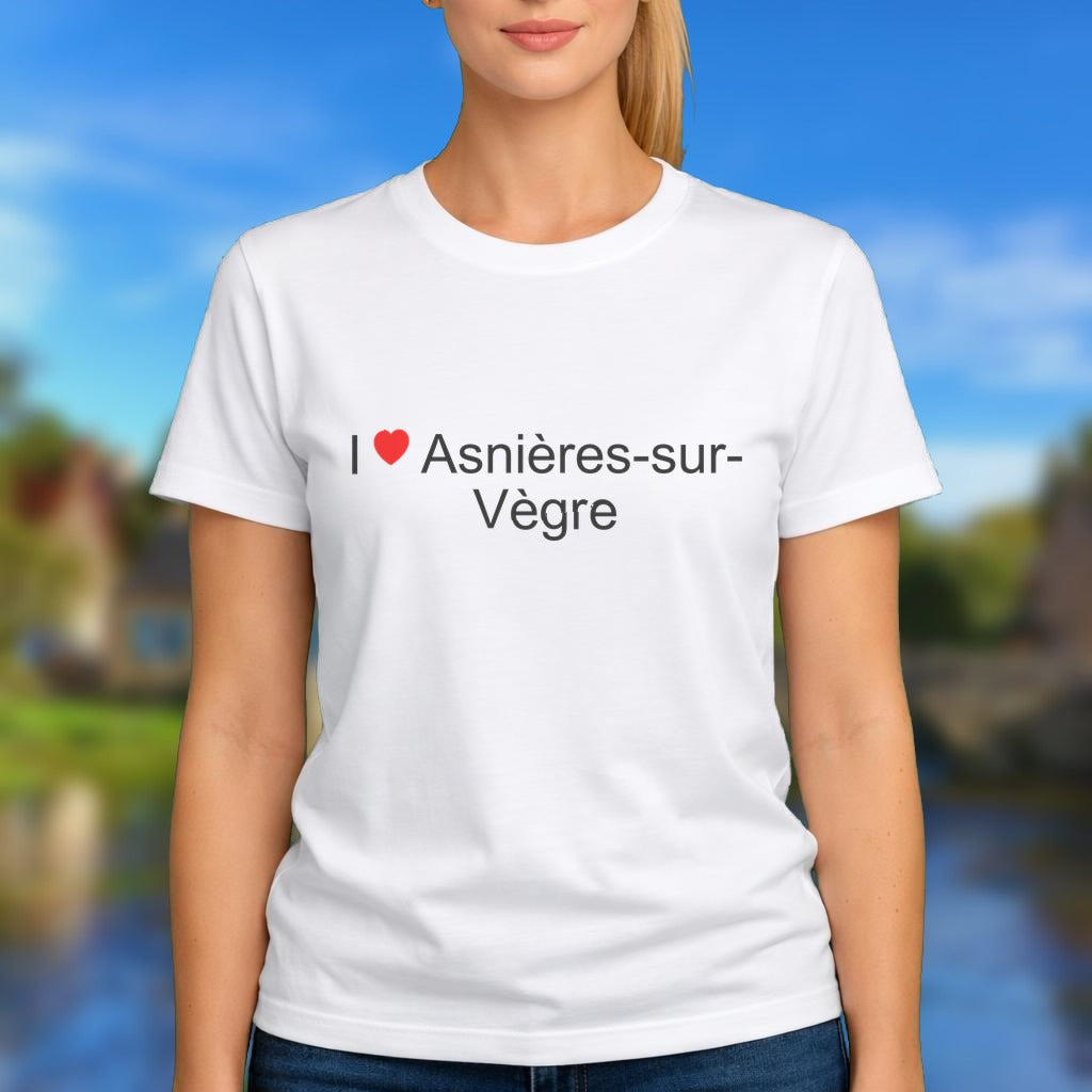 T-shirt I love asnières-sur-vègre