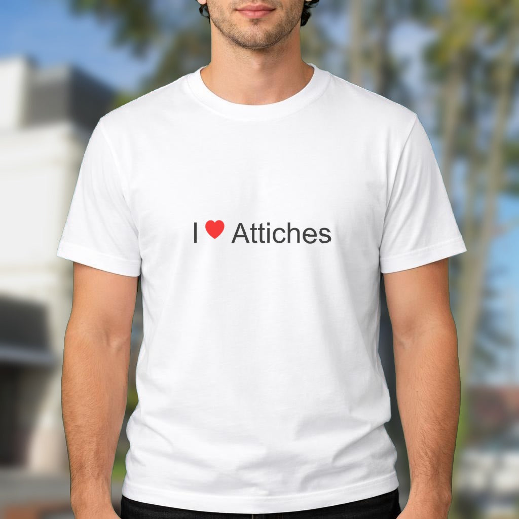 T-shirt I love attiches