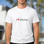 T-shirt I love attiches