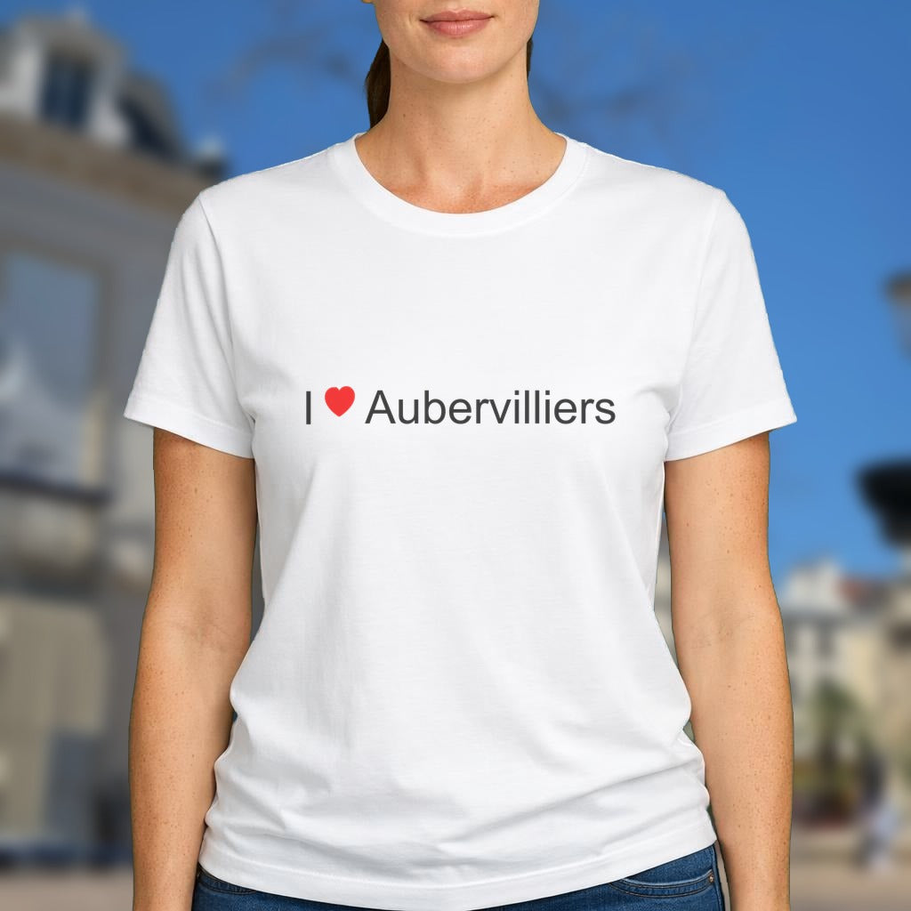T-shirt I love aubervilliers