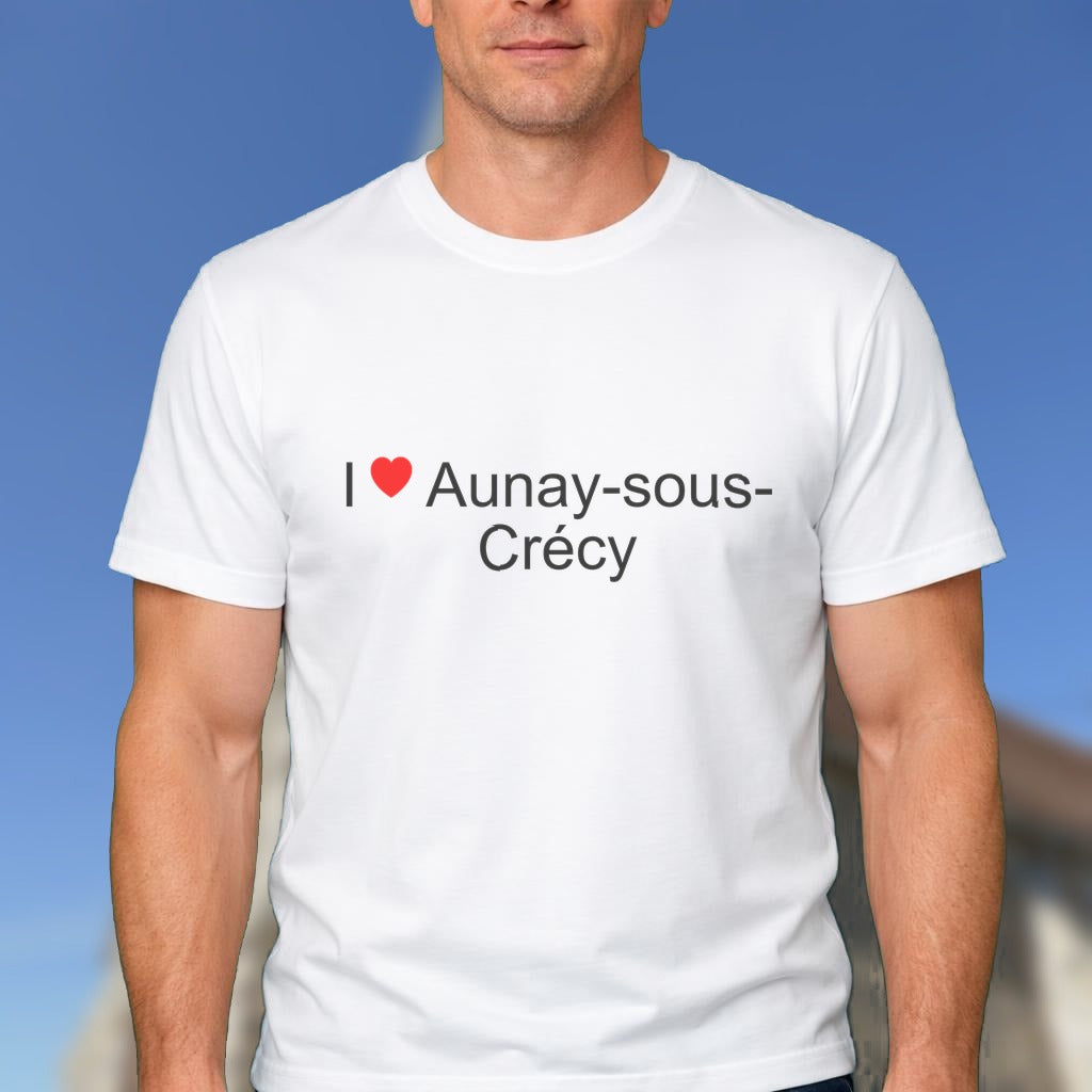 T-shirt I love aunay-sous-crécy