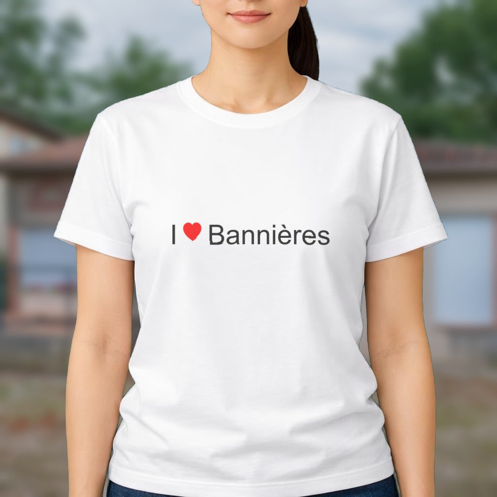 T-shirt I love bannières