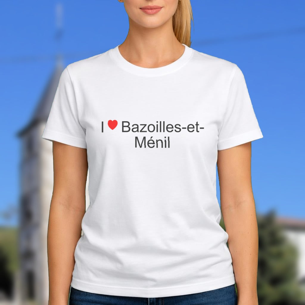 T-shirt I love bazoilles-et-ménil