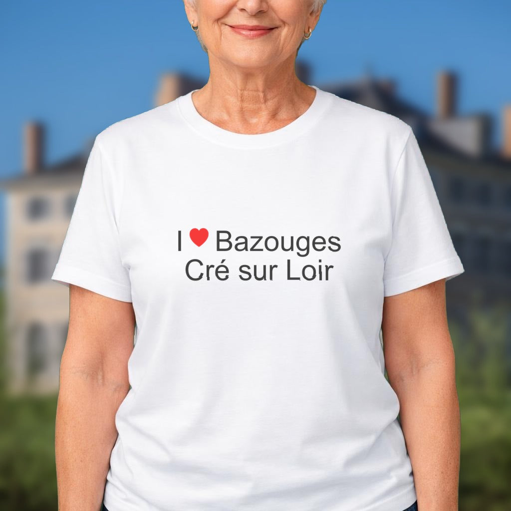 T-shirt I love bazouges cré sur loir