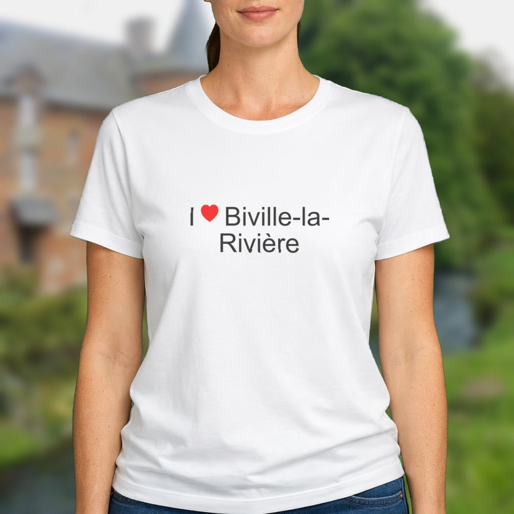 T-shirt I love biville-la-rivière