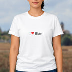 T-shirt I love blan