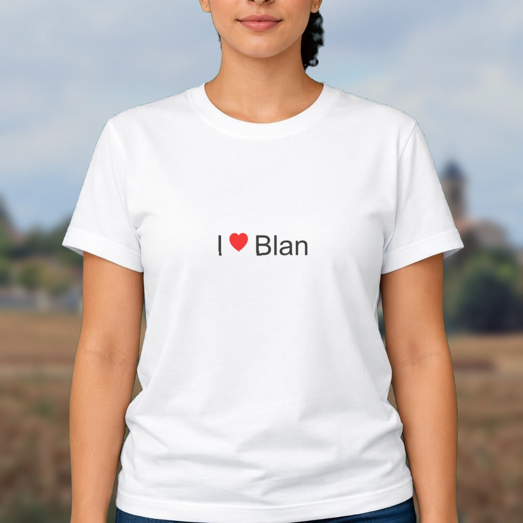 T-shirt I love blan