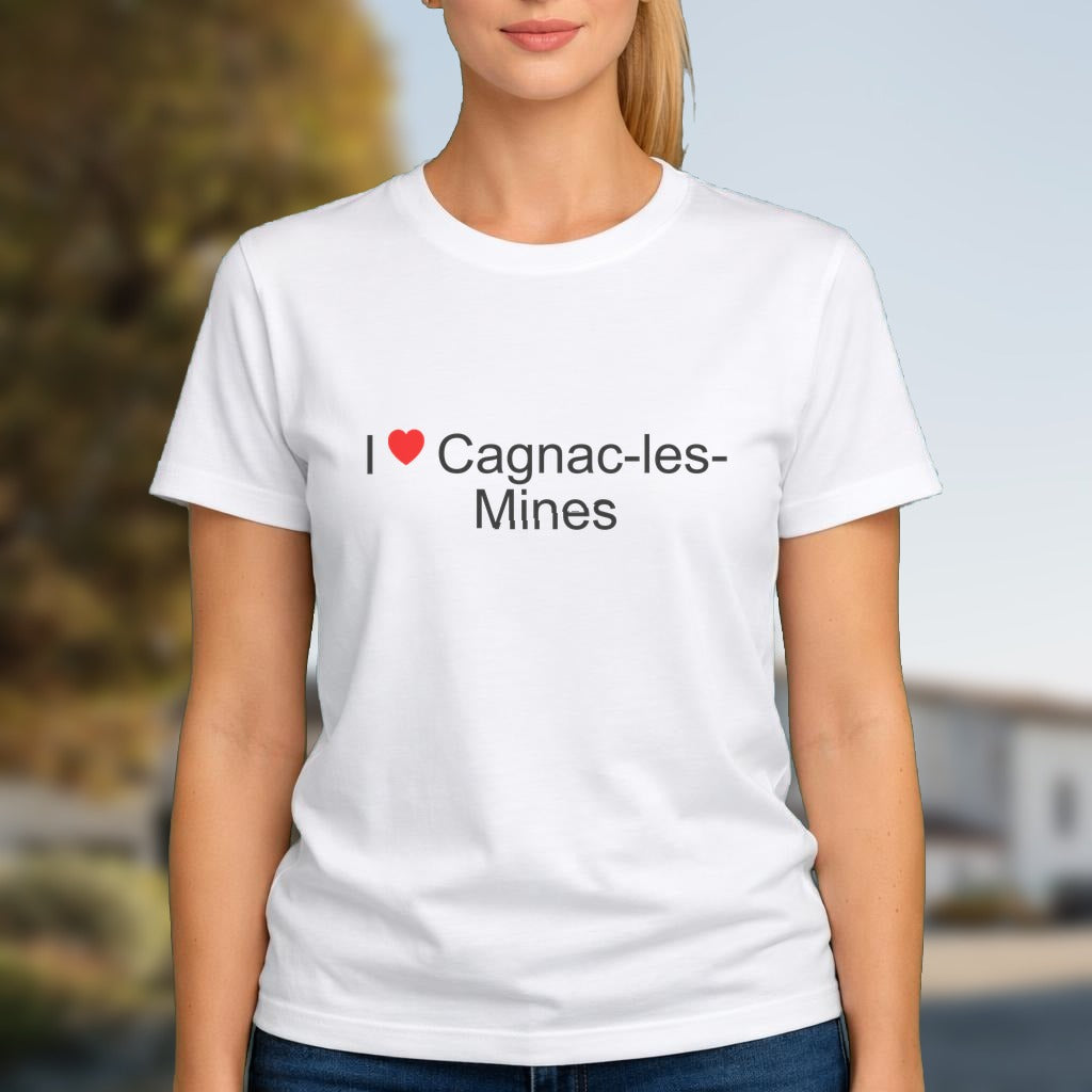 T-shirt I love cagnac-les-mines