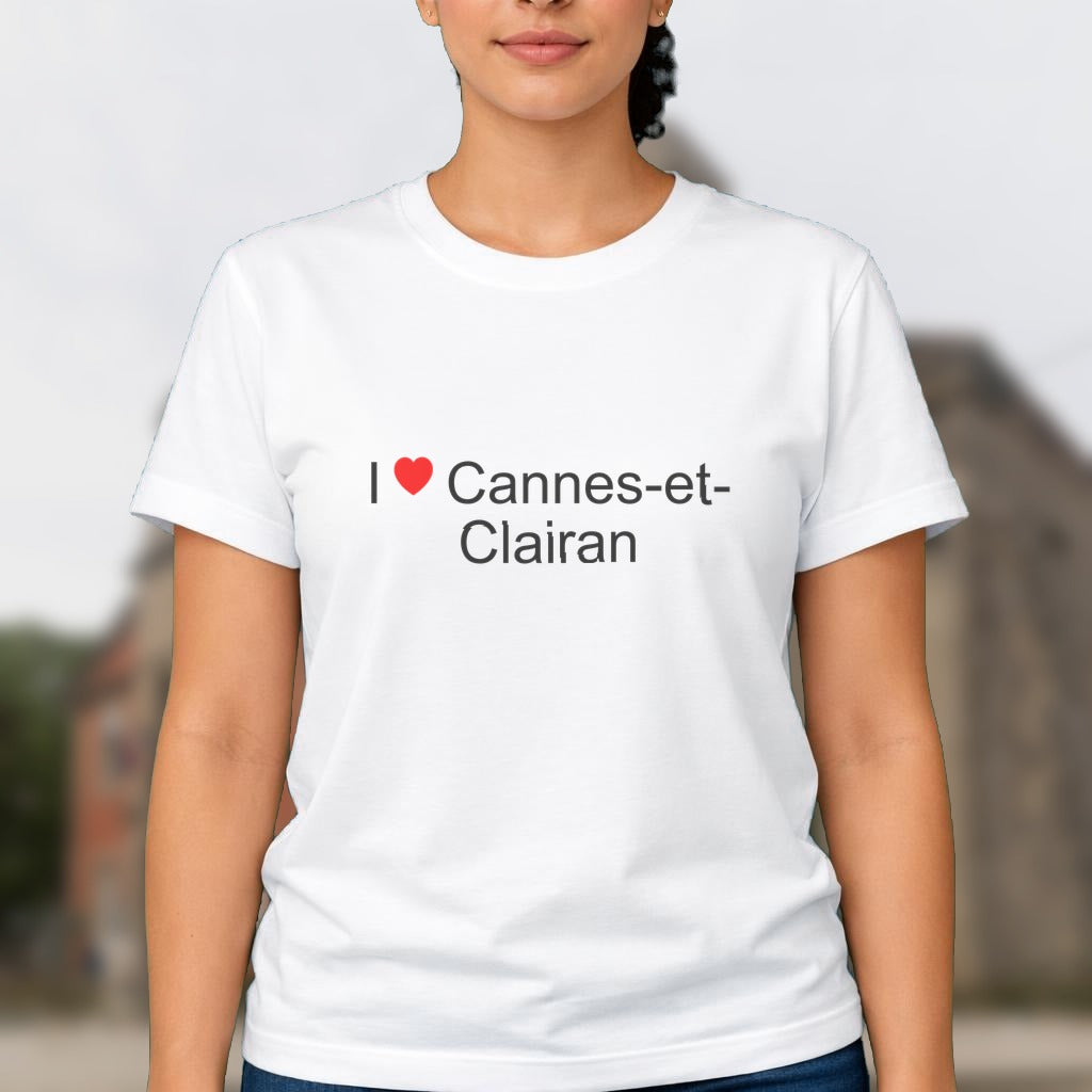 T-shirt I love cannes-et-clairan