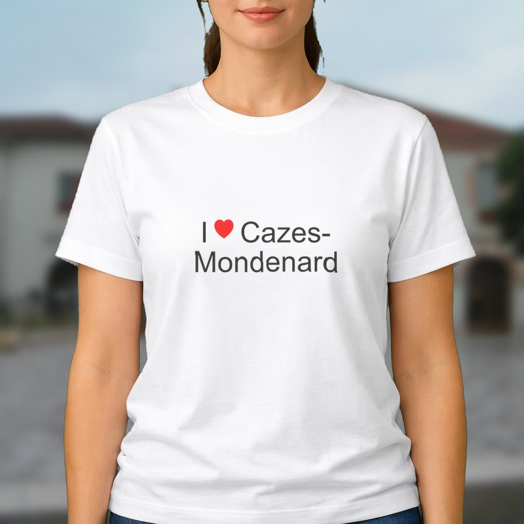 T-shirt I love cazes-mondenard