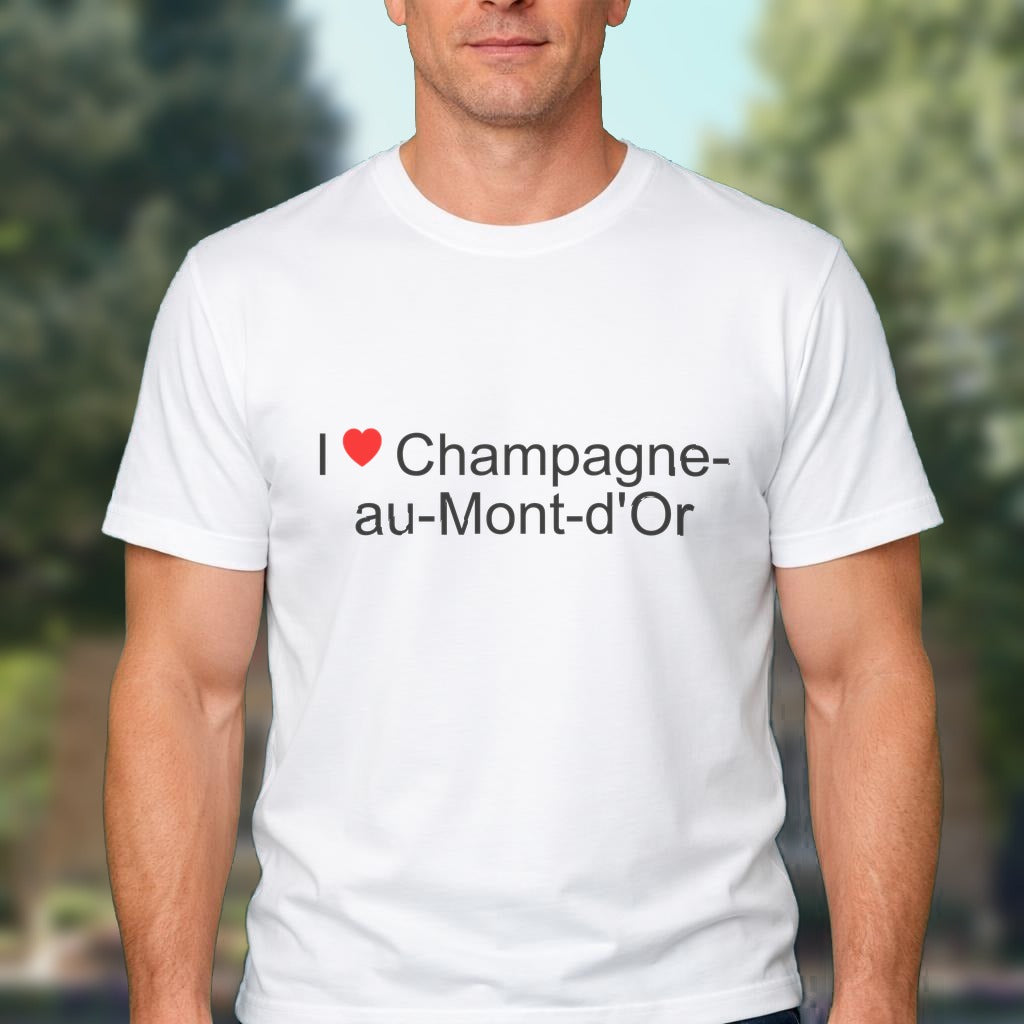 T-shirt I love champagne-au-mont-d'or