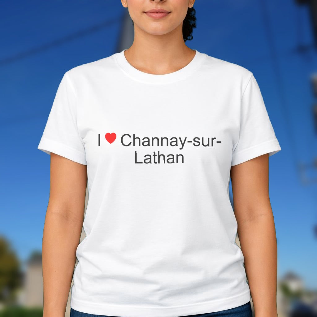 T-shirt I love channay-sur-lathan