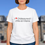 T-shirt I love châteauneuf-d'ille-et-vilaine