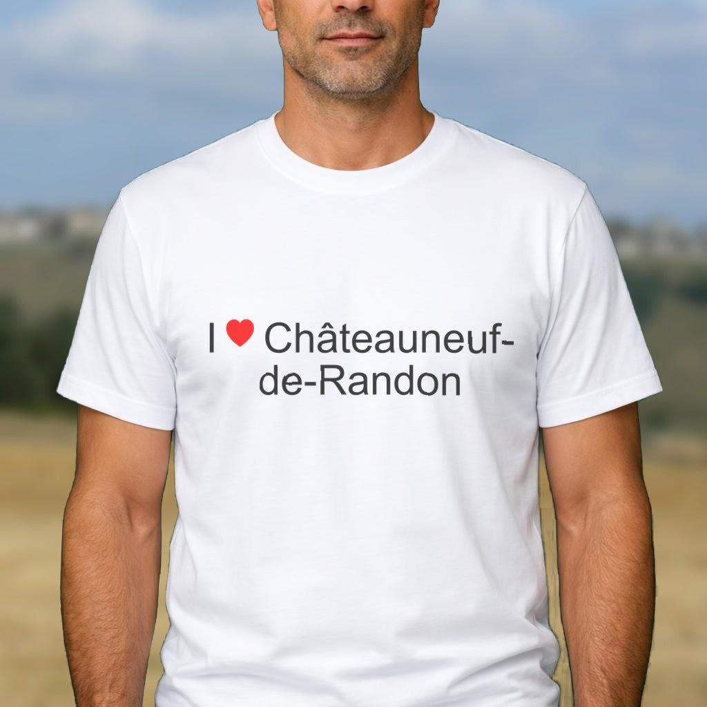 T-shirt I love châteauneuf-de-randon