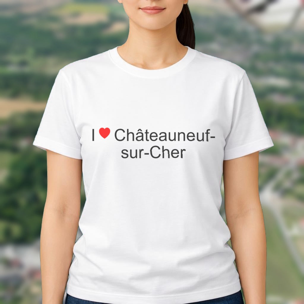 T-shirt I love châteauneuf-sur-cher