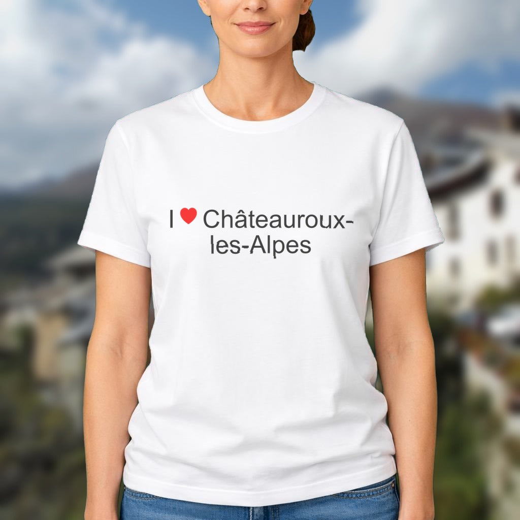 T-shirt I love châteauroux-les-alpes