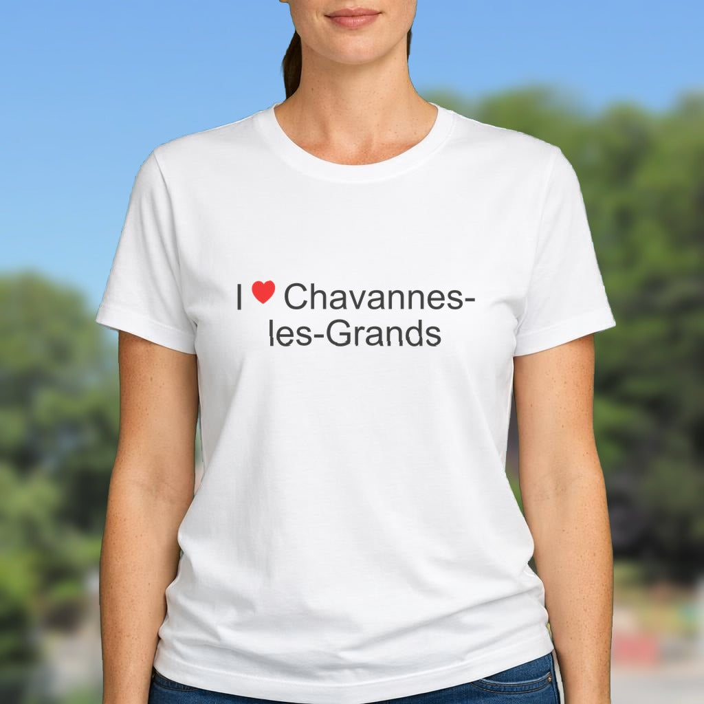 T-shirt I love chavannes-les-grands