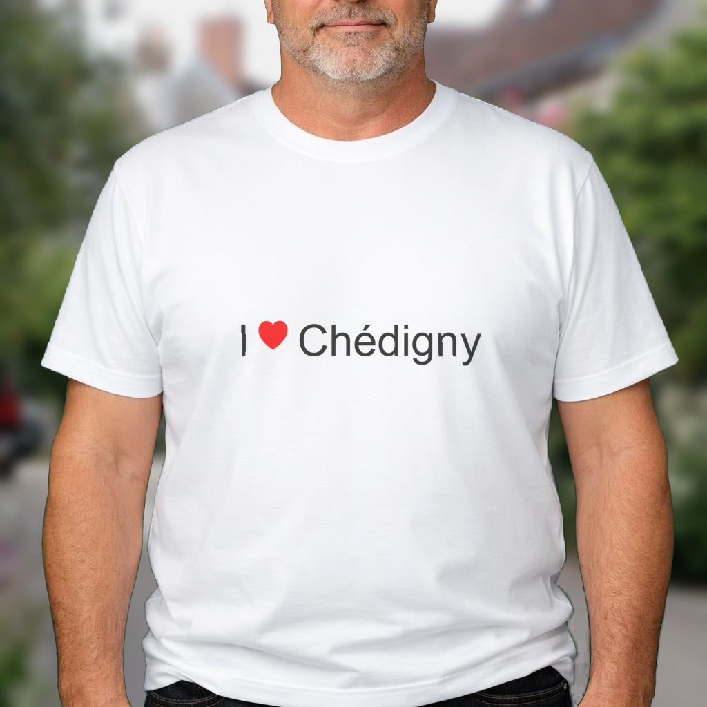 T-shirt I love chédigny