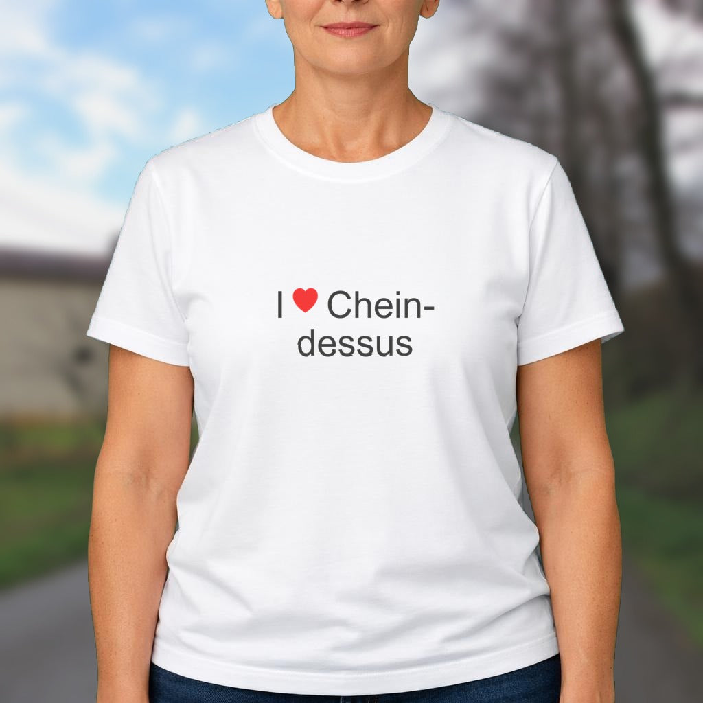 T-shirt I love chein-dessus
