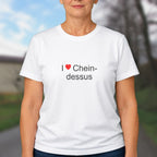 T-shirt I love chein-dessus