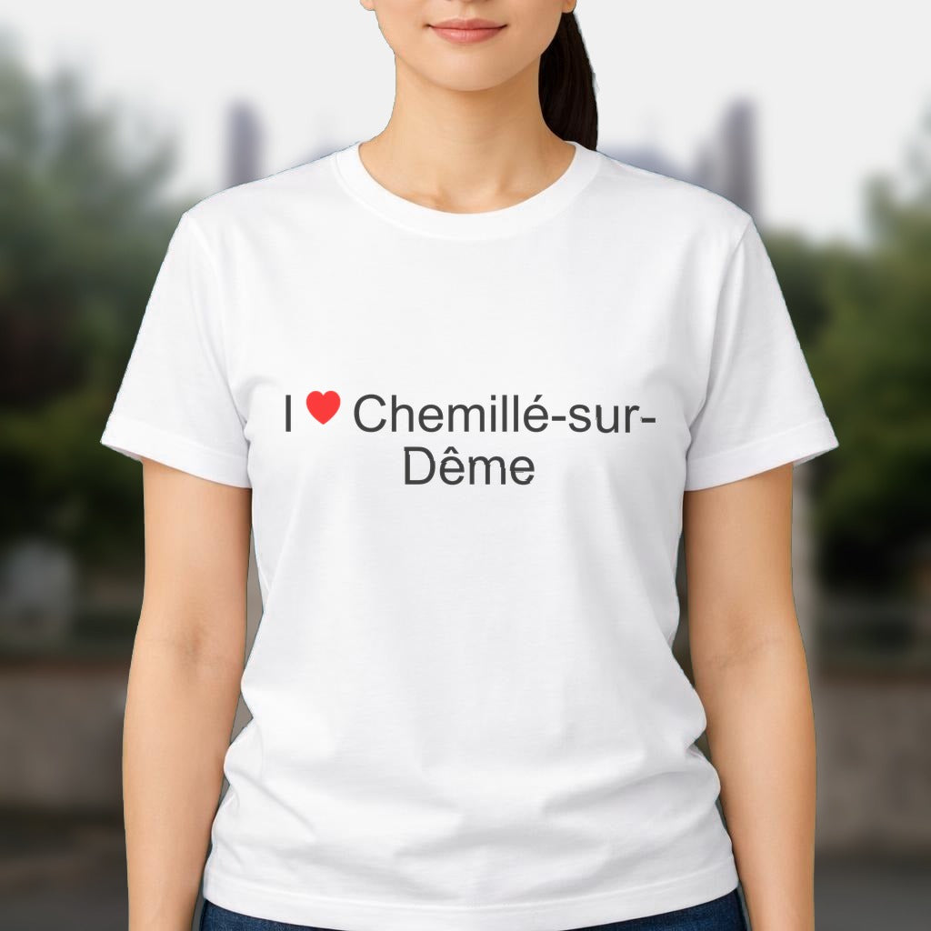T-shirt I love chemillé-sur-dême