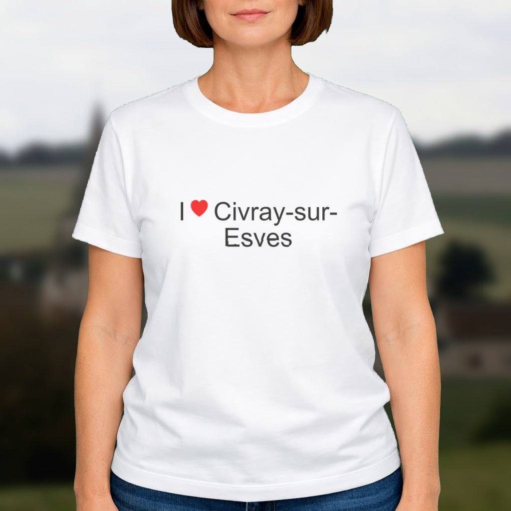 T-shirt I love civray-sur-esves