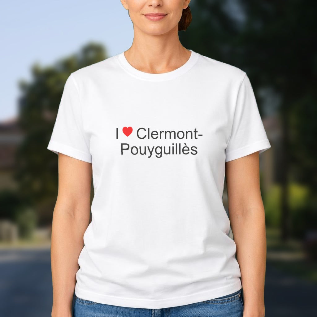 T-shirt I love clermont-pouyguillès