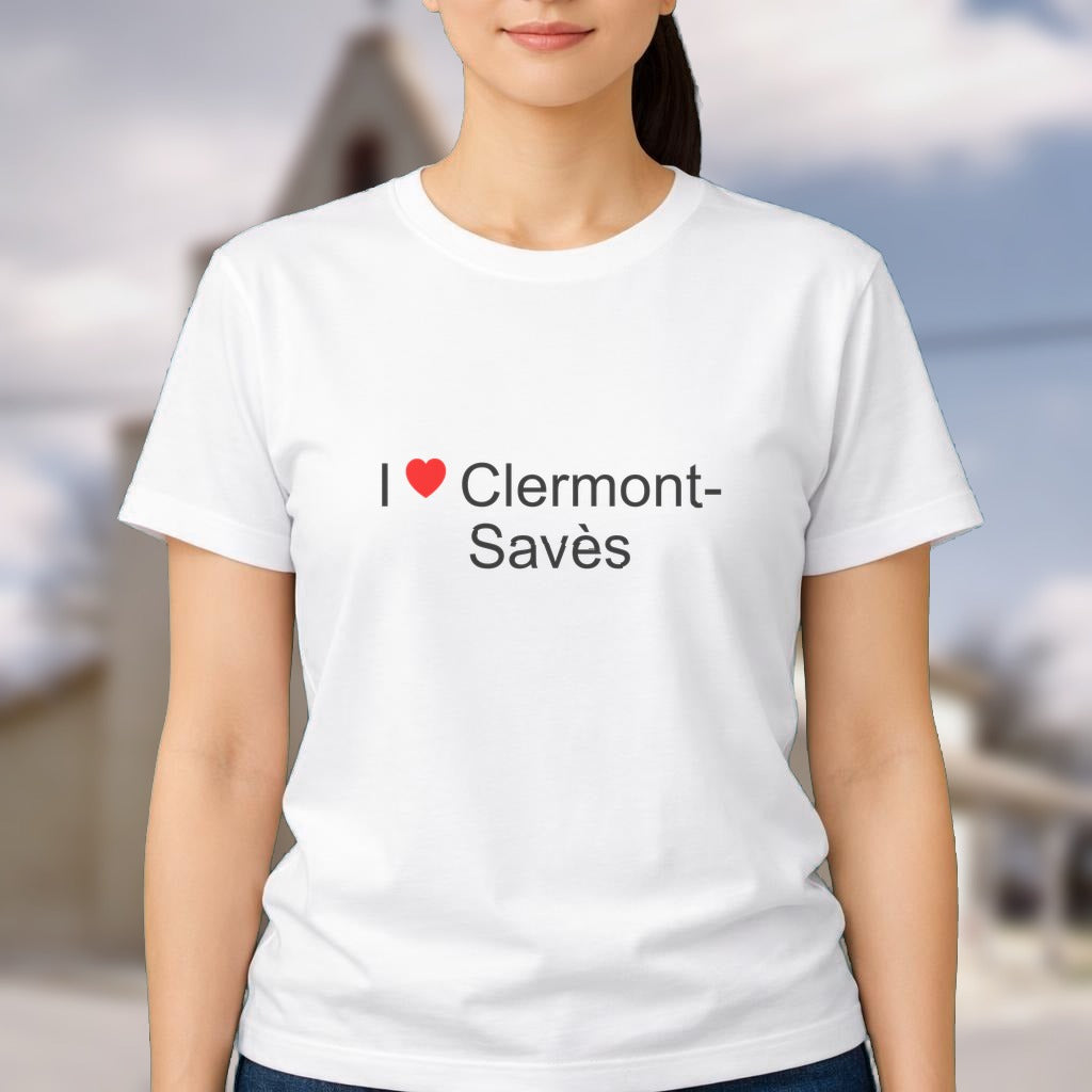 T-shirt I love clermont-savès
