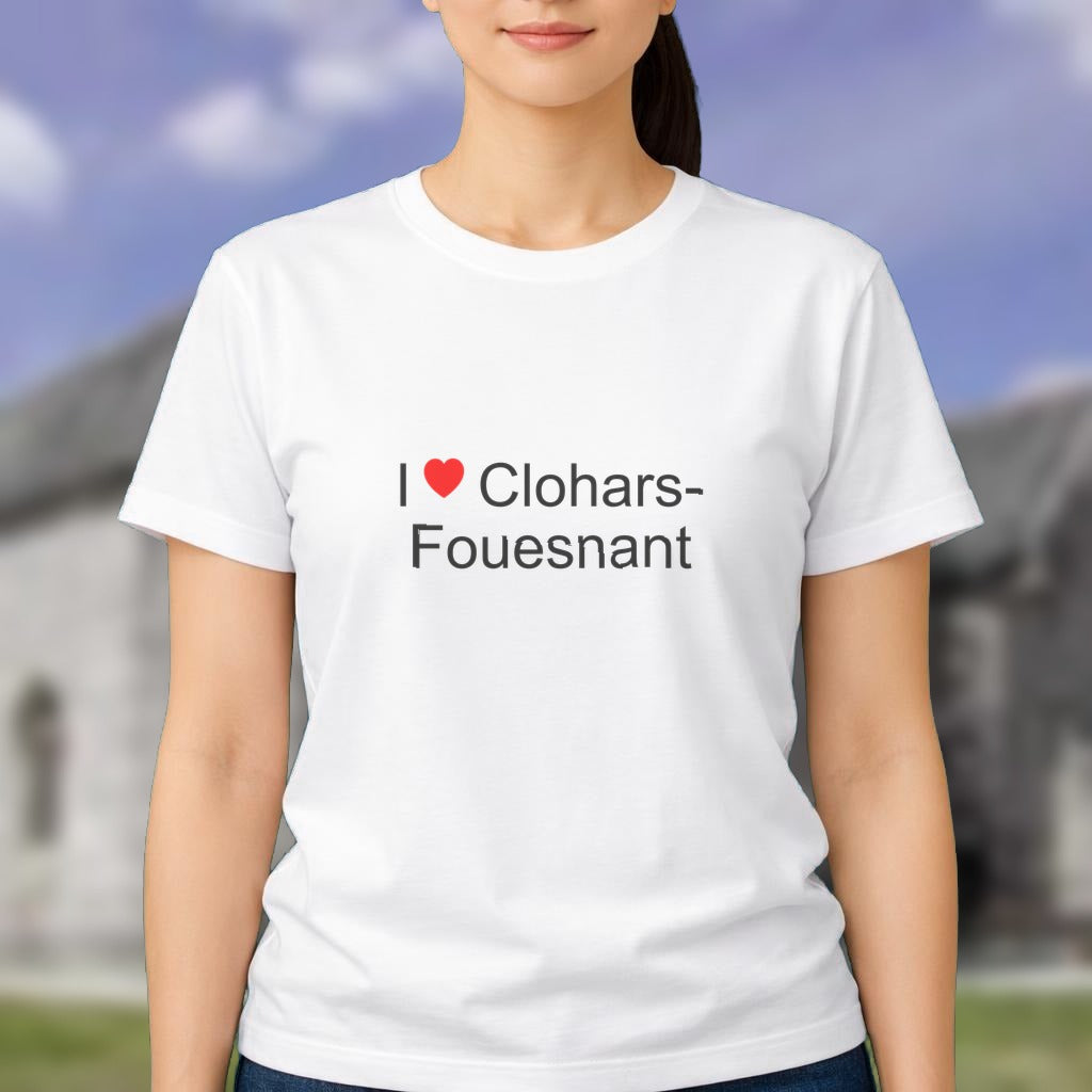 T-shirt I love clohars-fouesnant