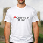 T-shirt I love conches-en-ouche