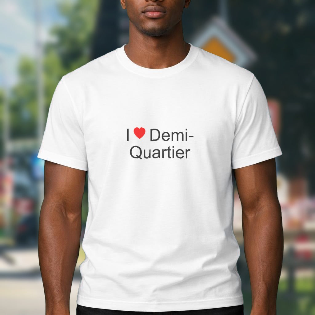 T-shirt I love demi-quartier