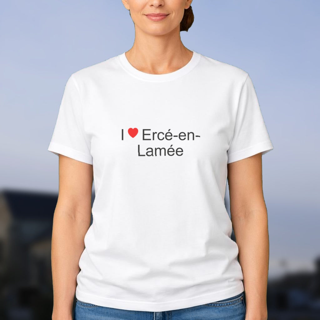 T-shirt I love ercé-en-lamée