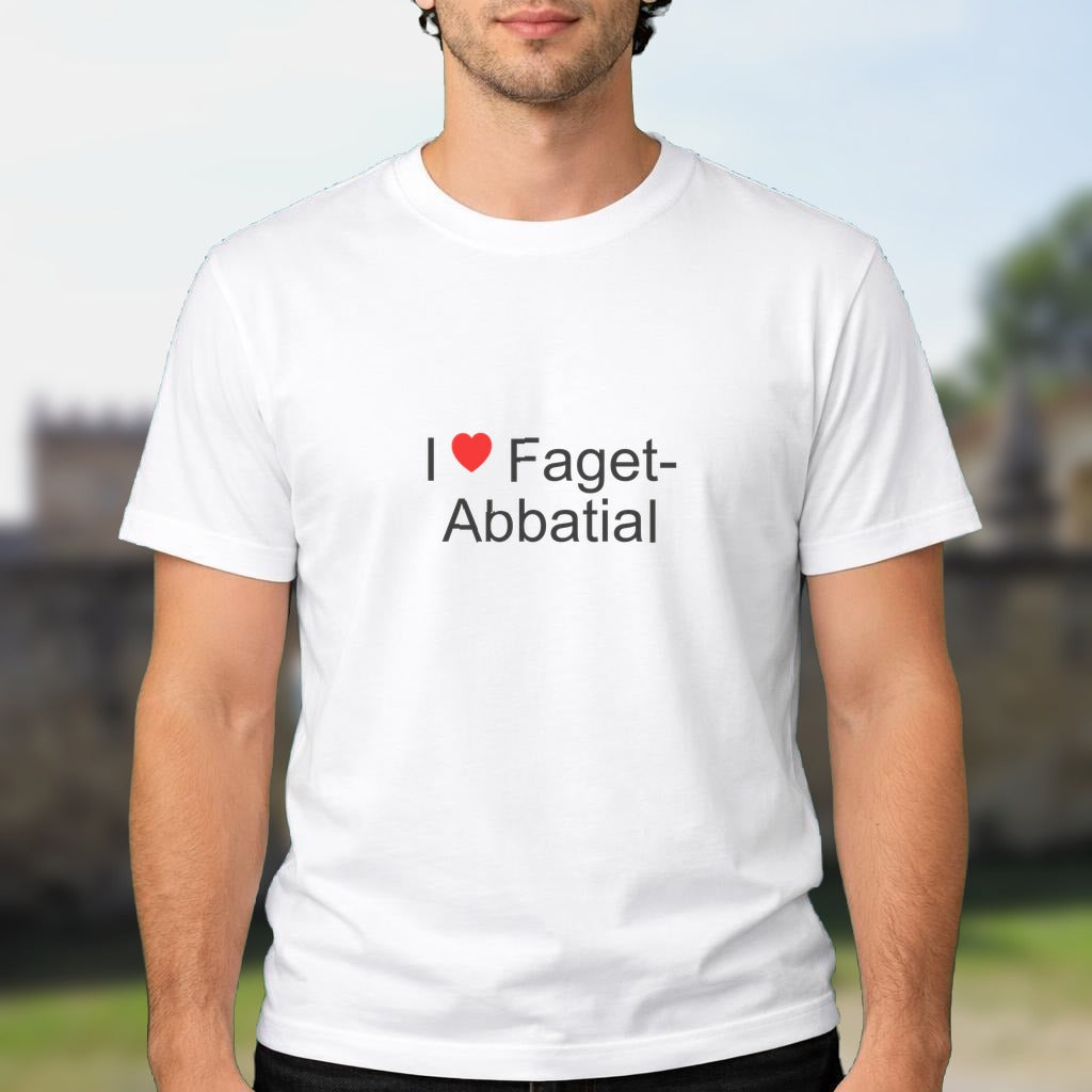 T-shirt I love faget-abbatial
