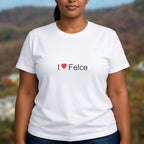 T-shirt I love felce