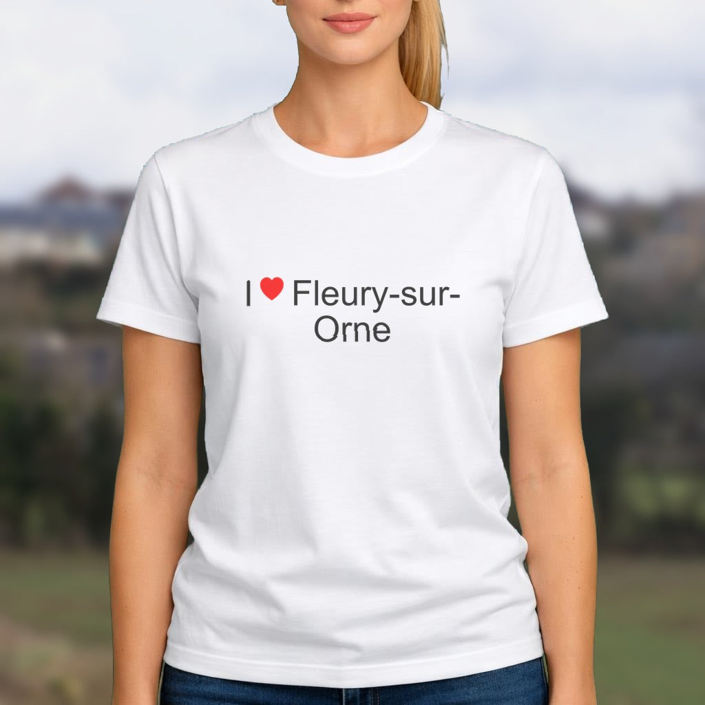 T-shirt I love fleury-sur-orne