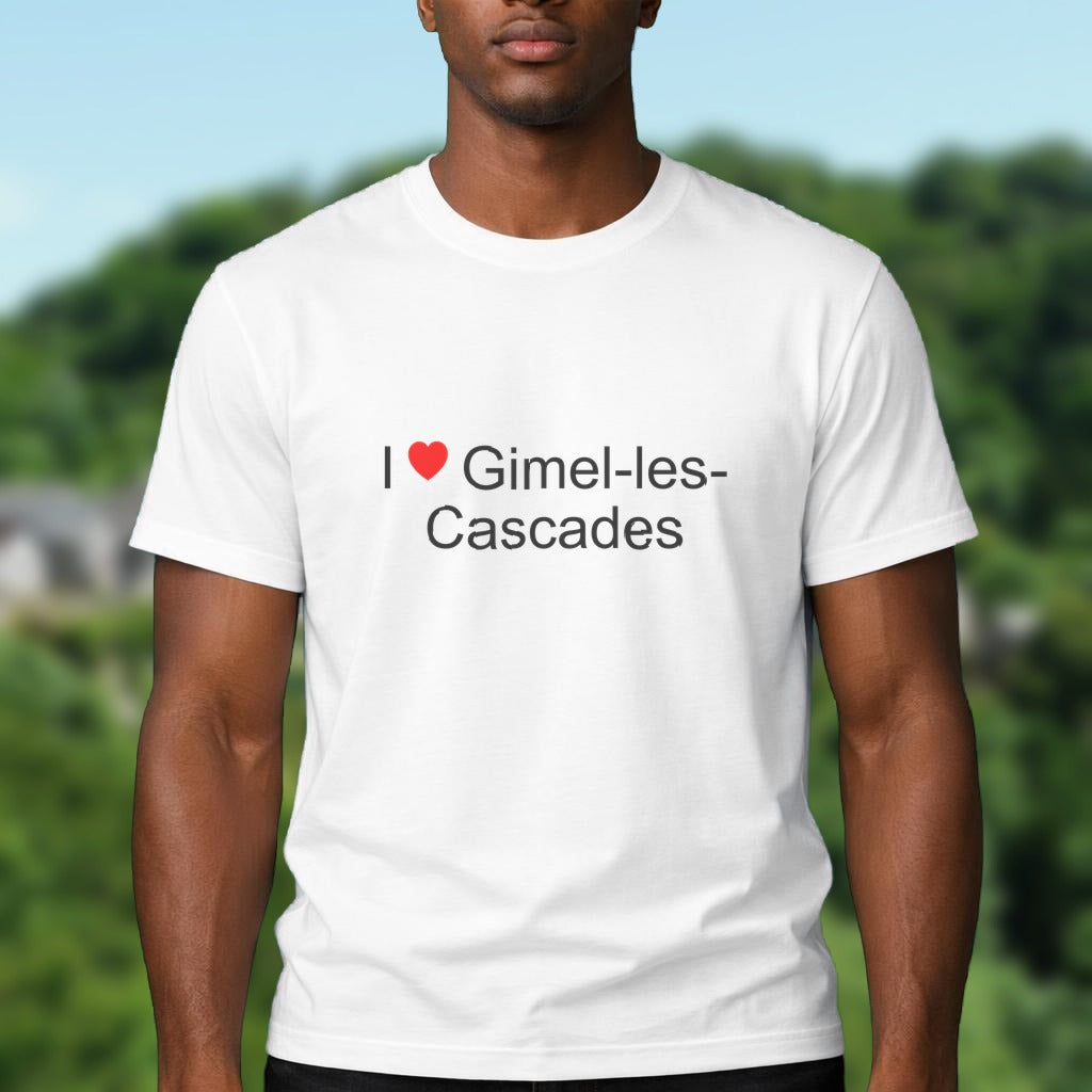 T-shirt I love gimel-les-cascades
