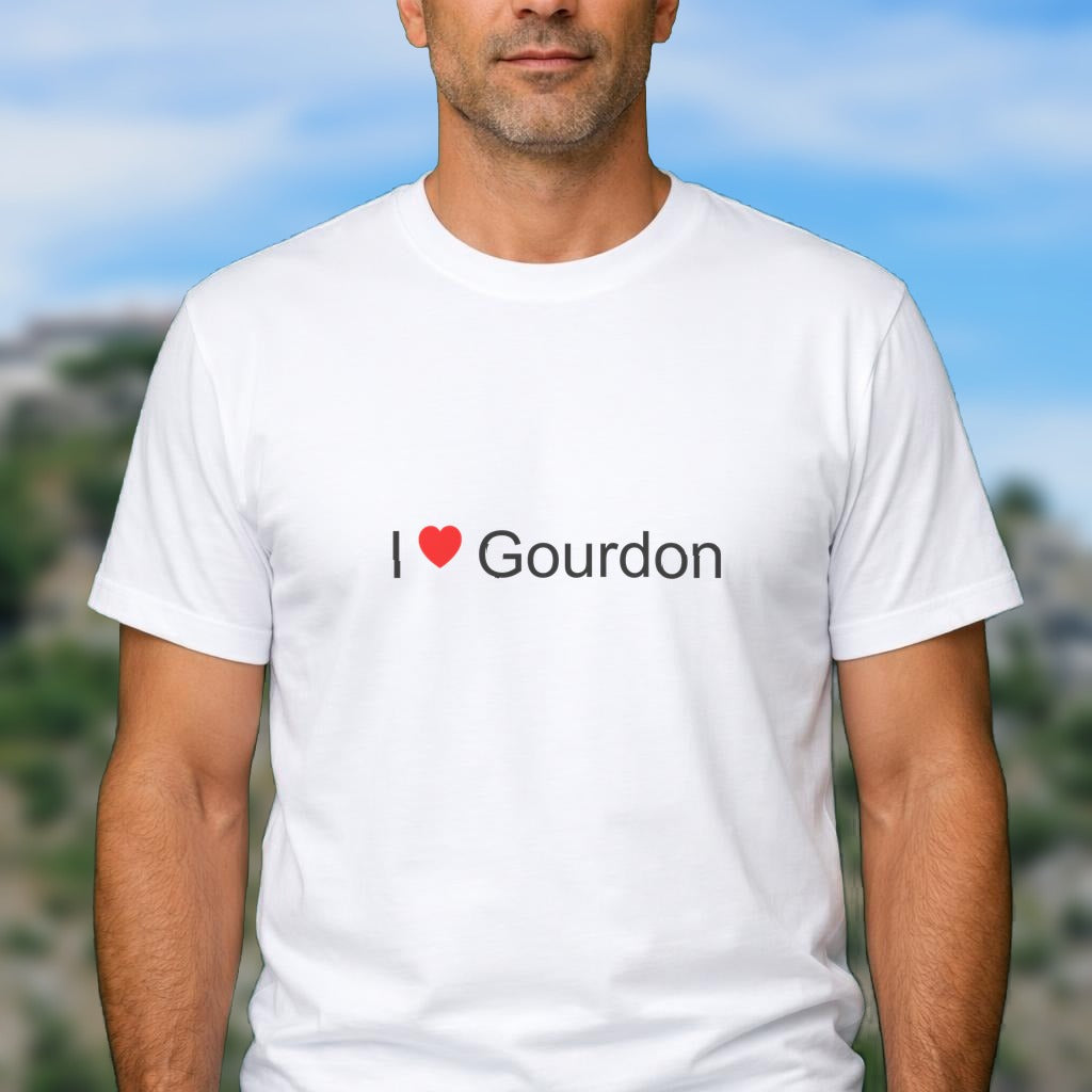 T-shirt I love gourdon