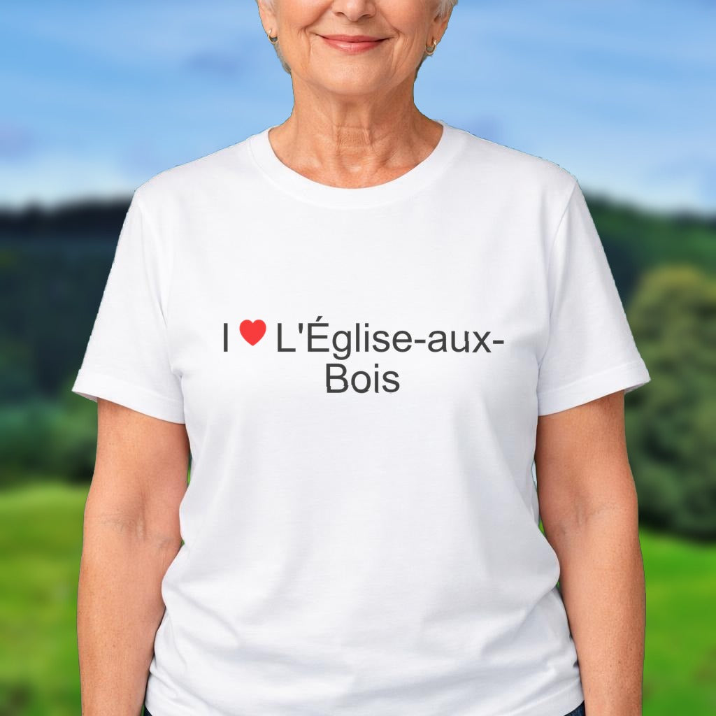 T-shirt I love l'église-aux-bois
