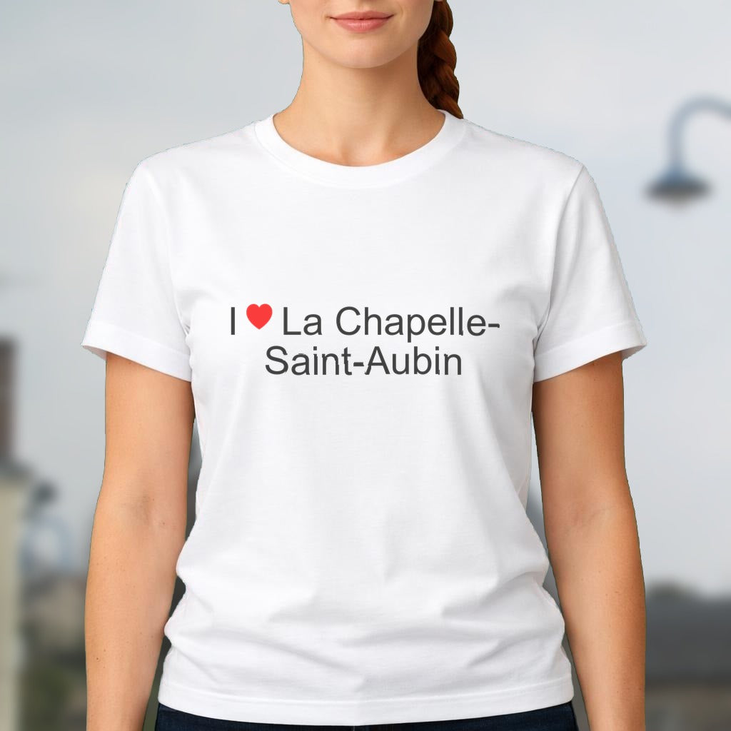 T-shirt I love la chapelle-saint-aubin