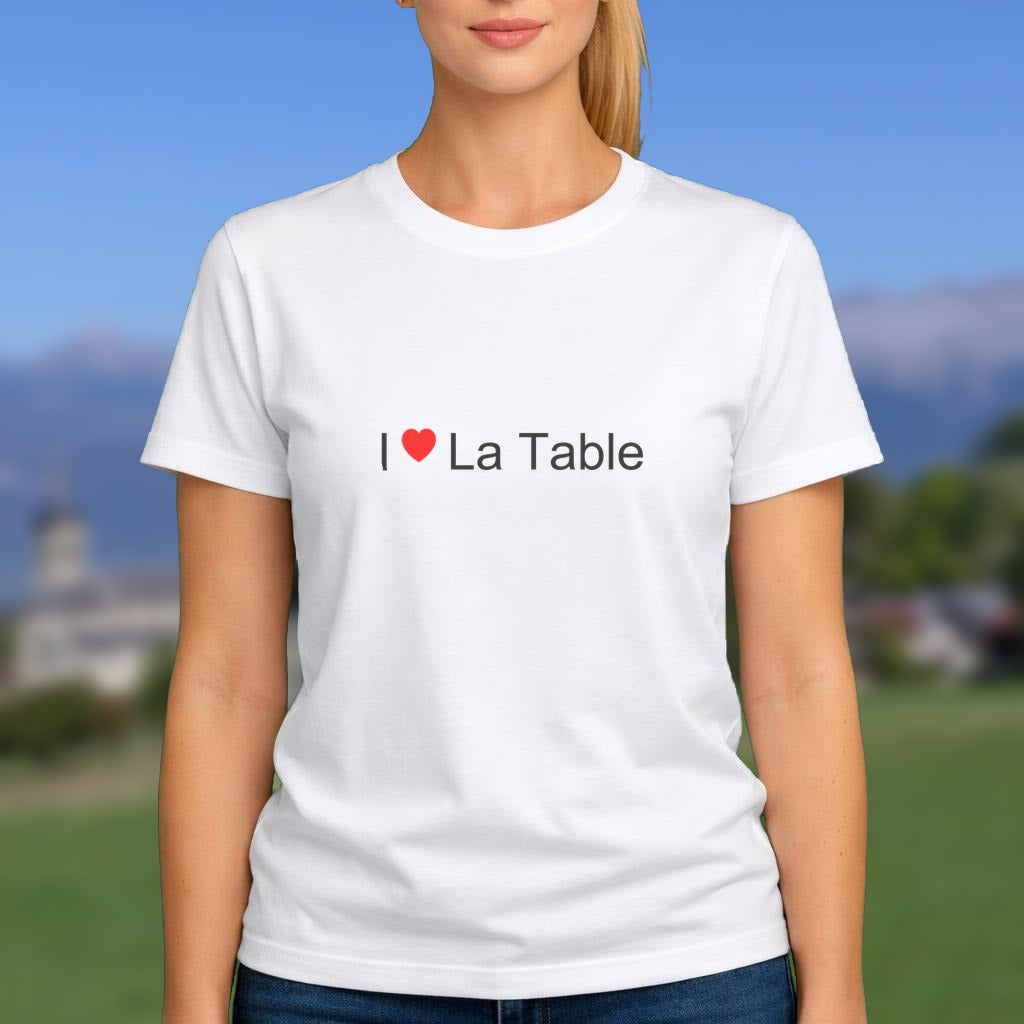 T-shirt I love la table