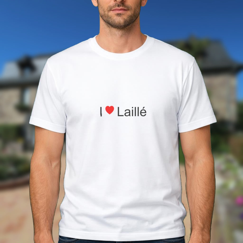 T-shirt I love laillé