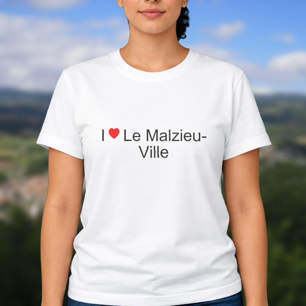 T-shirt I love le malzieu-ville