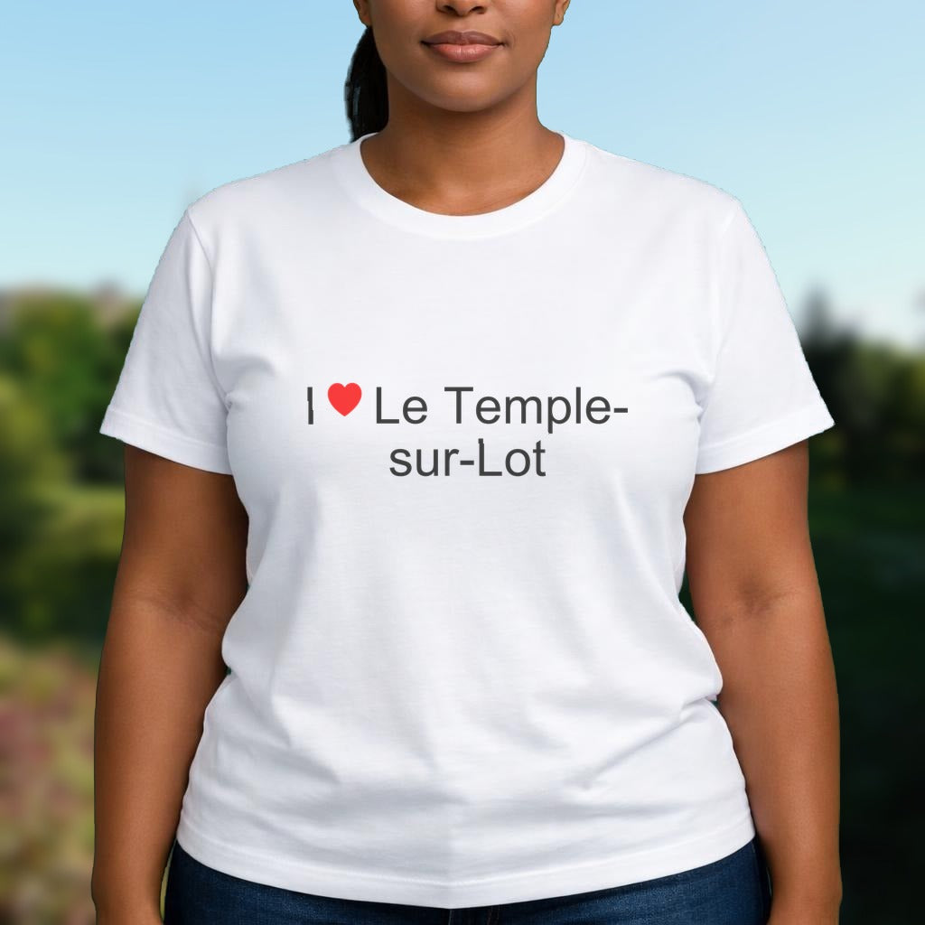 T-shirt I love le temple-sur-lot