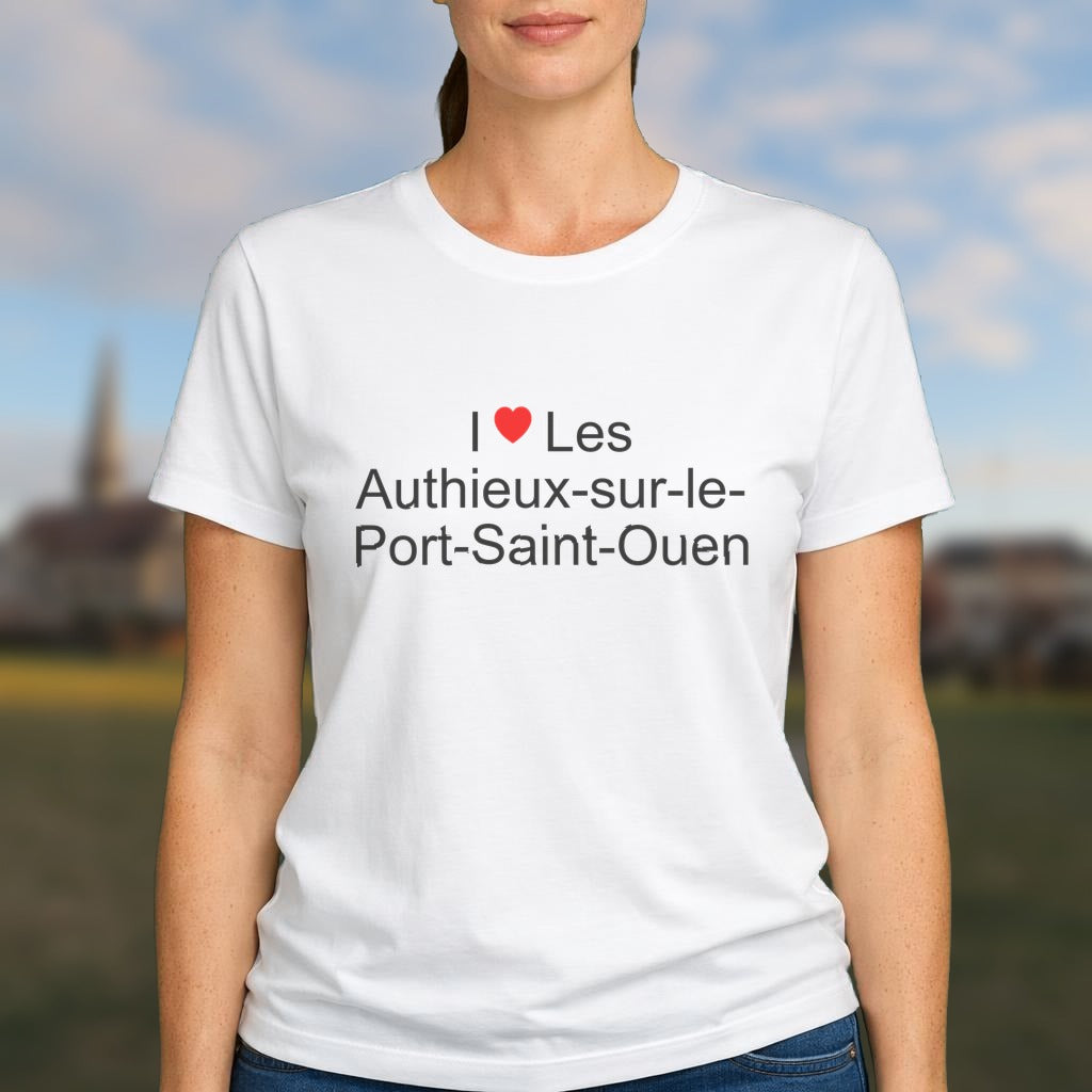 T-shirt I love les authieux-sur-le-port-saint-ouen