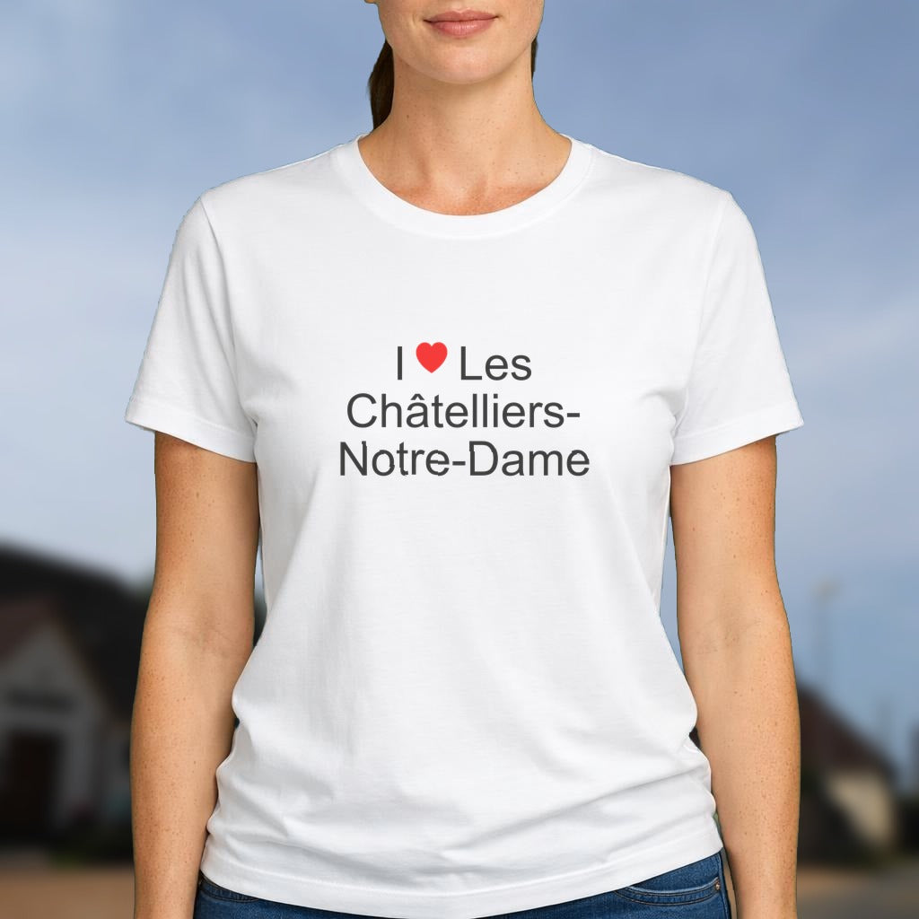 T-shirt I love les châtelliers-notre-dame