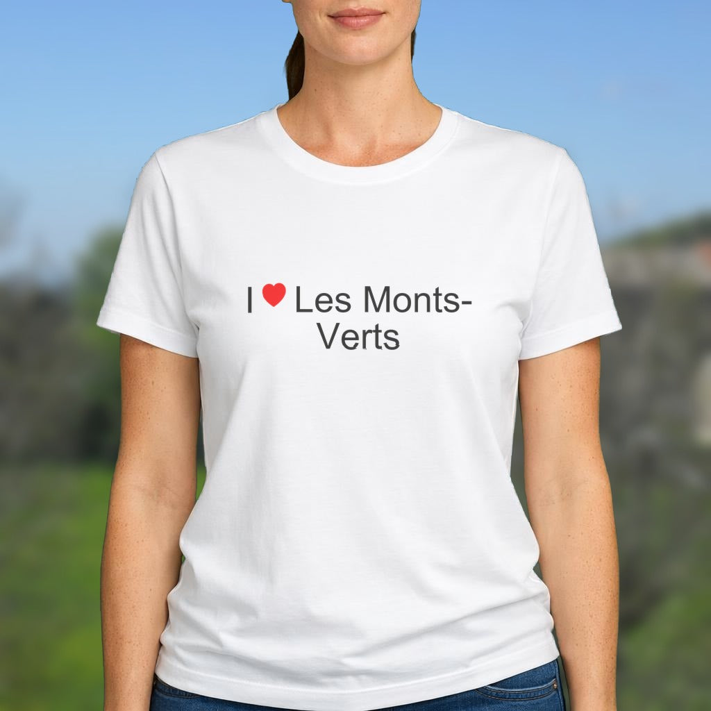 T-shirt I love les monts-verts
